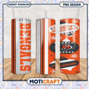 Bengals Holiday Tumbler Set, Perfect Gift for Football Fans