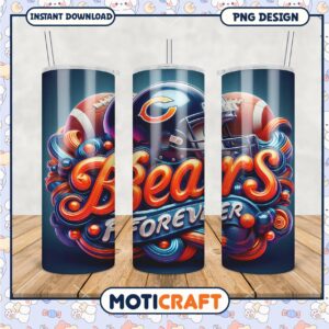 Bears Forever Tumbler Design for Sports Fans, Perfect Gift Idea
