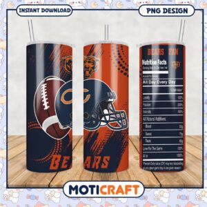 Bears Fan Tumbler, Perfect for Game Day and Everyday Use
