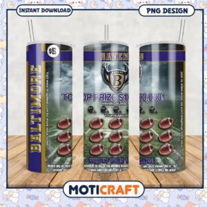 Baltimore Ravens Tumbler, win top prize of $100000 today
