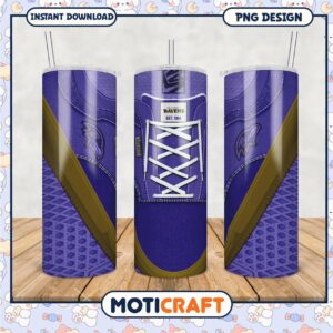 Baltimore Ravens tumbler with shoe design, perfect for fans and gifting