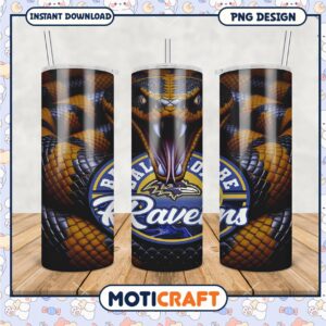 Baltimore Ravens tumbler design with snake graphic Baltimore Ravens tumbler design with snake graphic