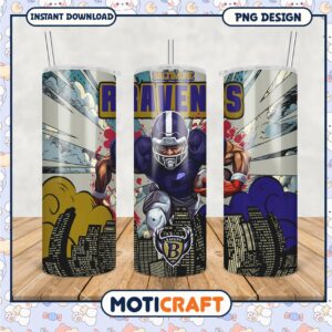 Baltimore Ravens tumbler design showcases vibrant graphics Baltimore Ravens tumbler design showcases vibrant graphics
