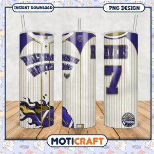Baltimore Ravens tumbler design perfect for fans and collectors