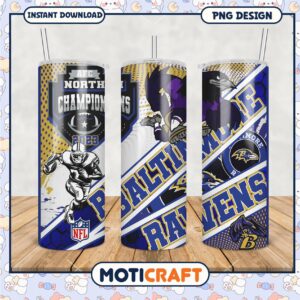 Baltimore Ravens 2023 NFL Tumbler Design, Perfect for Fans