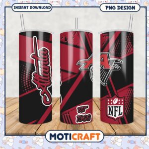 Atlanta NFL tumbler design, perfect for game day drinks