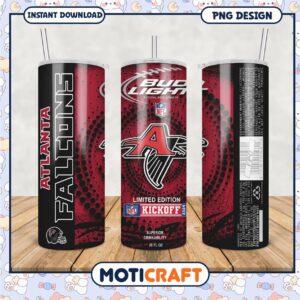 Atlanta Falcons tumbler, limited edition NFL Kickstarter design