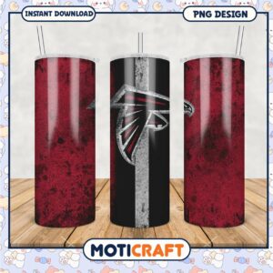 Atlanta Falcons tumbler with logo design, perfect for fans and gifts