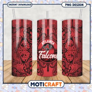 Atlanta Falcons Tumbler with Floral Design, Perfect for Fans