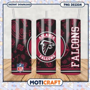 Atlanta Falcons Tumbler PNG Product, Perfect for NFL Fans