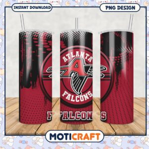 Atlanta Falcons Tumbler PNG Design, Perfect for Game Day Fun
