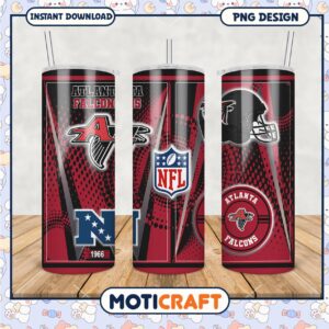 Atlanta Falcons Tumbler PNG Design for NFL Fans, Perfect for Gifts