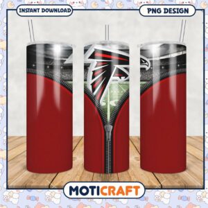 Atlanta Falcons tumbler design, perfect for game day use