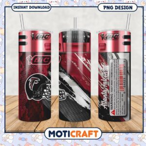 Atlanta Falcons tumbler design, perfect for sports fans and gifts