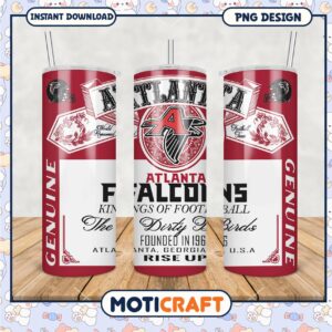 Atlanta Falcons Tumbler Design, Perfect for Game Day Enthusiasts