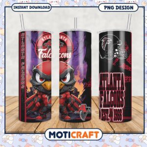 Atlanta Falcons tumbler design for fans, bold graphics and colors