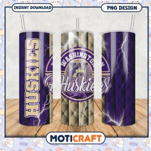 Washington Huskies Tumbler Design PNG for Fans