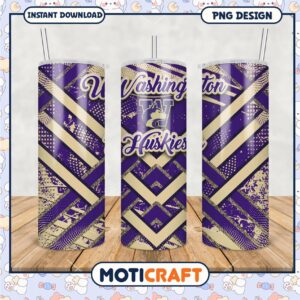 Washington Huskies Tumbler Design PNG Downloadable File