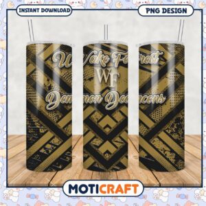 Wake Forest Demon Deacons Tumbler Design PNG File