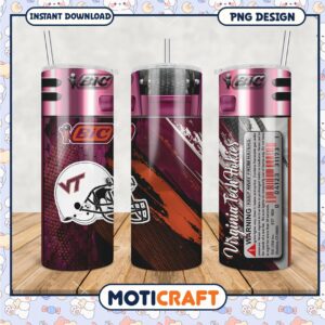 Virginia Tech Hokies Tumbler PNG Design for Fans