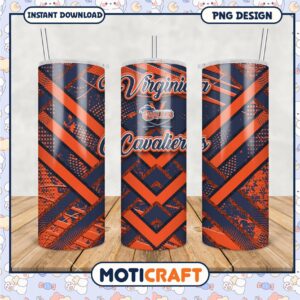 Virginia Cavaliers Tumbler PNG Graphic Design Download