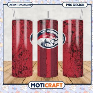 Vintage Style Tumbler PNG with Bold Sports Design