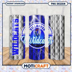 Villanova Wildcats Tumbler Design PNG for Fans