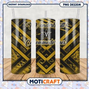 Vanderbilt Commodores Tumbler Design PNG Download