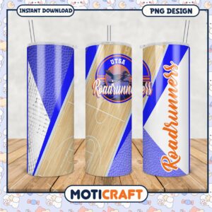 UTSA Roadrunners Basketball Tumbler PNG Design