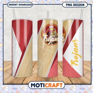USC Trojans Basketball Tumbler PNG Design File