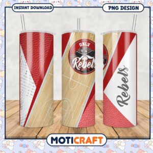 UNLV Rebels Basketball Tumbler PNG Graphic Design
