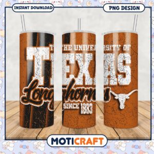 University of Texas Longhorns Tumbler PNG Design