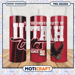 University of Utah Utes Tumbler PNG Designs for Fans