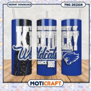 University of Kentucky Wildcats Tumbler PNG Design
