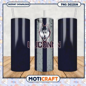 UConn Huskies Vintage Tumbler Design PNG File Download
