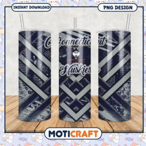 UConn Huskies Connecticut Tumbler PNG Design Template