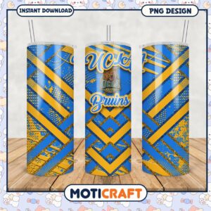 UCLA Bruins Tumbler Design in Blue and Gold PNG Format
