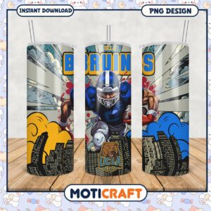 UCLA Bruins Football Tumbler Design PNG File Download