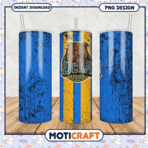 UCLA Bruins Grunge Style Tumbler Design PNG File