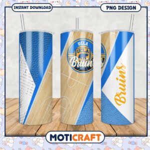 UCLA Bruins Basketball Tumbler PNG Design Template