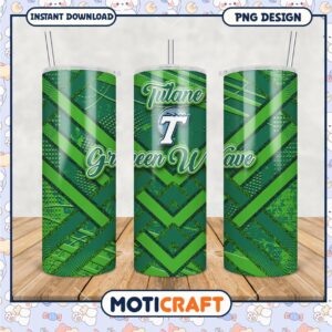 Tulane Green Wave Tumbler Design PNG for Fans and Collectors
