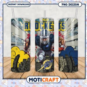 Toledo Rockets Football Tumbler PNG Design Idea