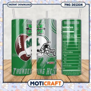 Thundering Herd Fan Tumbler PNG Design for Fans