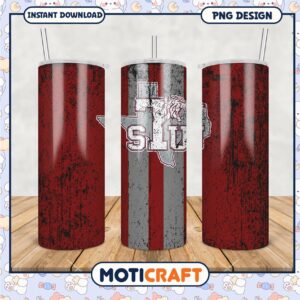 Texas Style Tumbler PNG with University Logo Design
