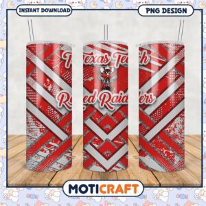Texas Tech Red Raiders Tumbler PNG Design Art