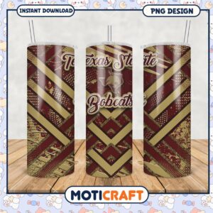 Texas State Bobcats Tumbler PNG Design for Fans