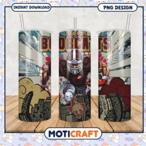 Texas State Bobcats Football Tumbler PNG Design