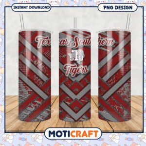 Texas Southern Tigers Tumbler PNG Design for Fans