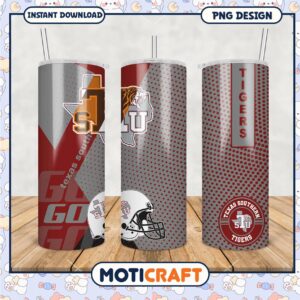 Texas Southern University Tigers Tumbler PNG Design