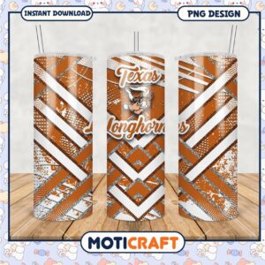 Texas Longhorns Tumbler PNG Graphic for Fans